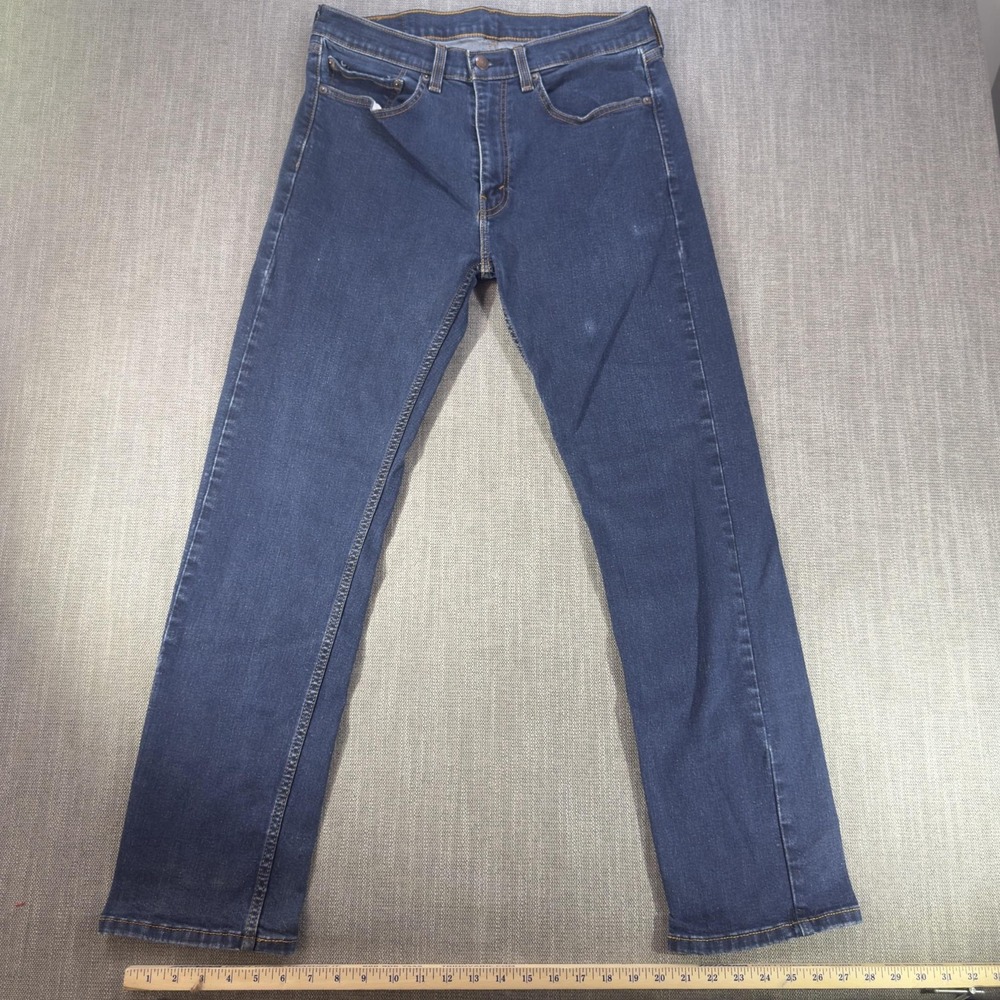 Levis 506 Jeans Mens 34x32 Blue Straight Leg Denim Regular Fit Medium Wash